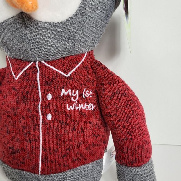 Spark Create Imagine Knit Owl Plush Christmas My First Winter Rattle Crinkle 18" - Picture 3 of 15